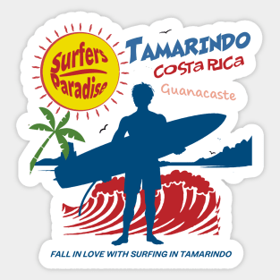 Tamarindo Costa Rica Surfer Sticker